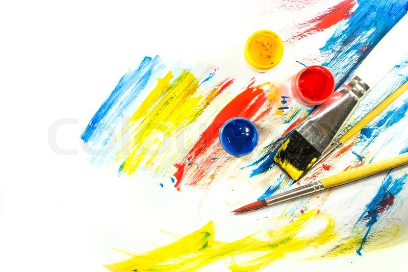 800x533 Color Paint Background And Brush Stock Photo Colourbox - Painting Background