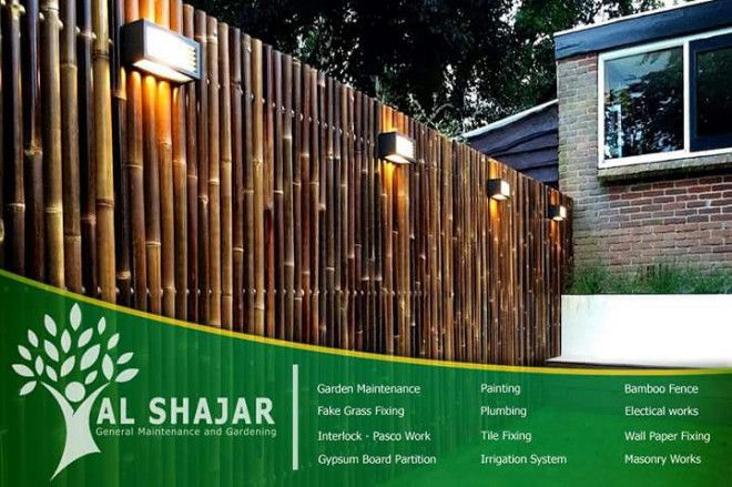 660x439 Bamboo Fence Services In Abu Dhabi Al Shajar - Painting Bamboo Fence