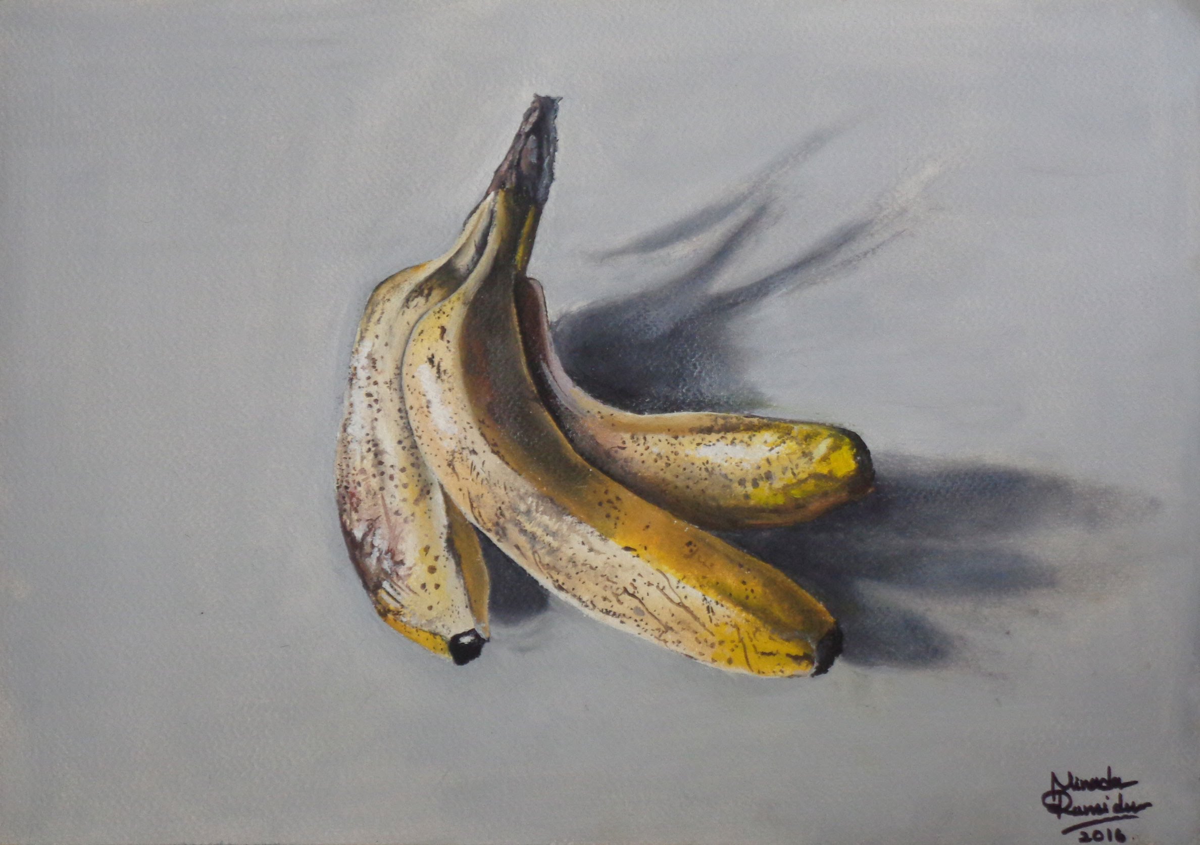 2376x1672 Oil Painting Painting A Banana Paint With Minada - Painting Banana