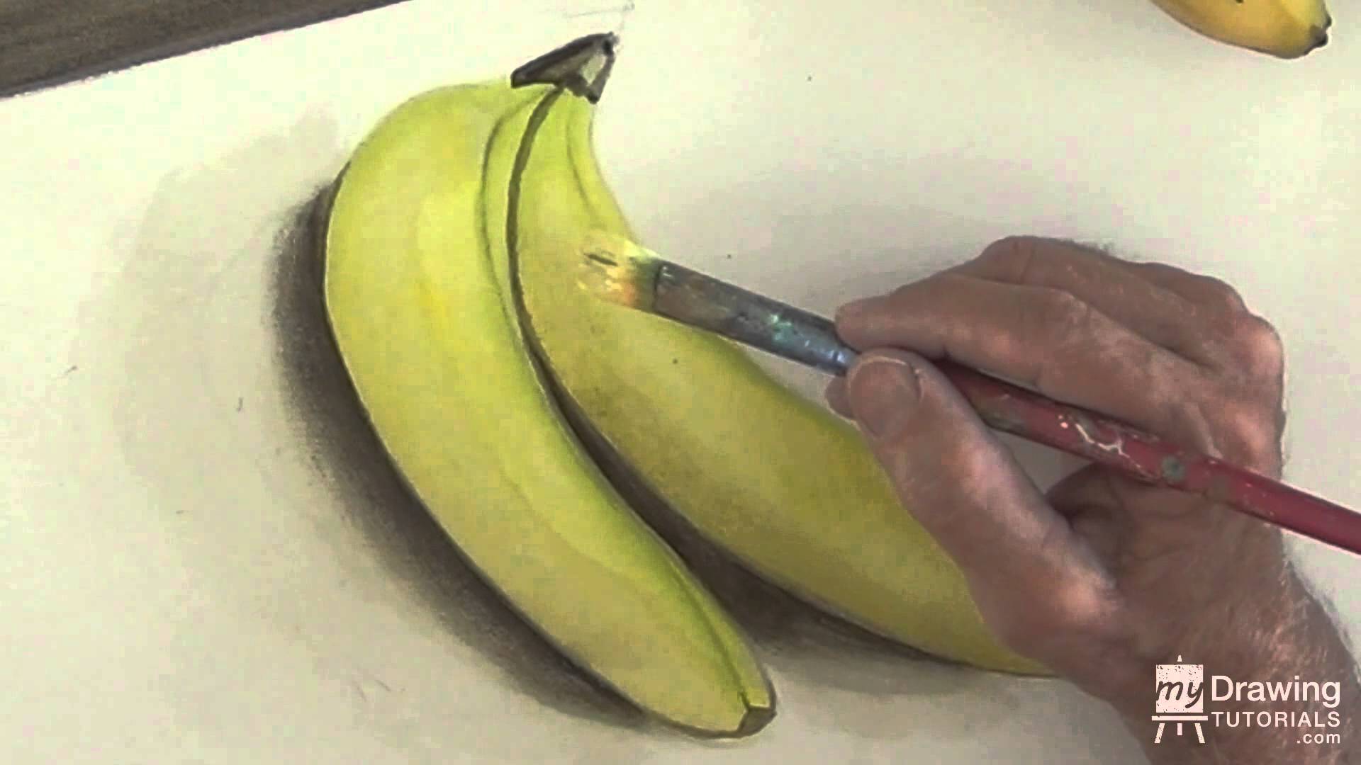 1920x1080 Painting Still Life Bananas In Acrylic - Painting Banana