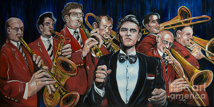 900x451 Big Band Leader Painting By Doug Larue - Painting Band
