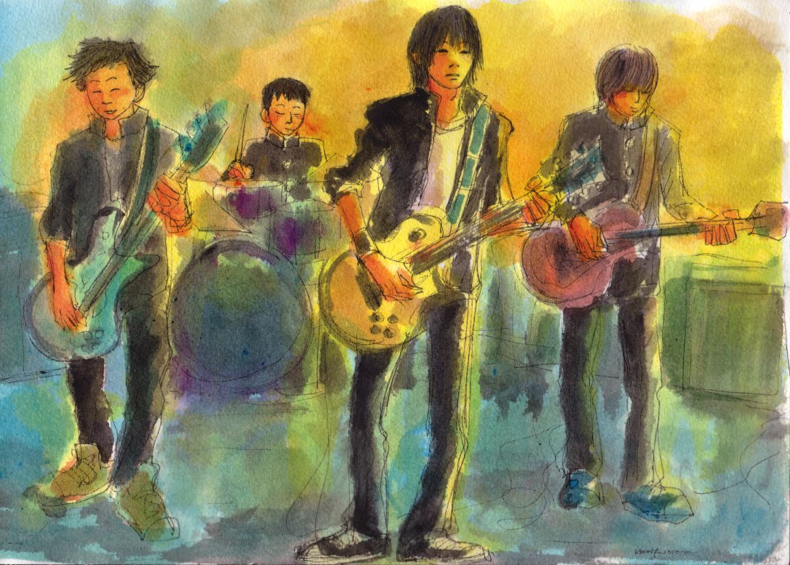 1151x823 Highschool Rock Band 1994. By Koony - Painting Band