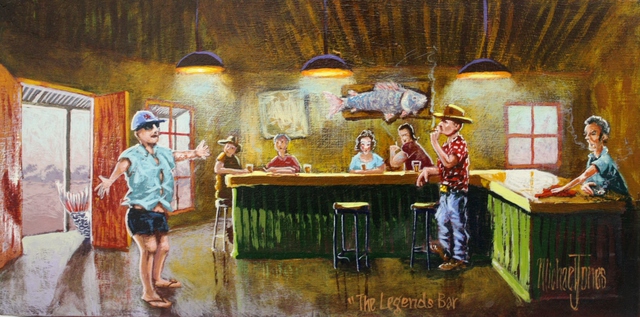 640x317 Michael Jones Artwork The Legends Bar Original Painting Acrylic - Painting Bar