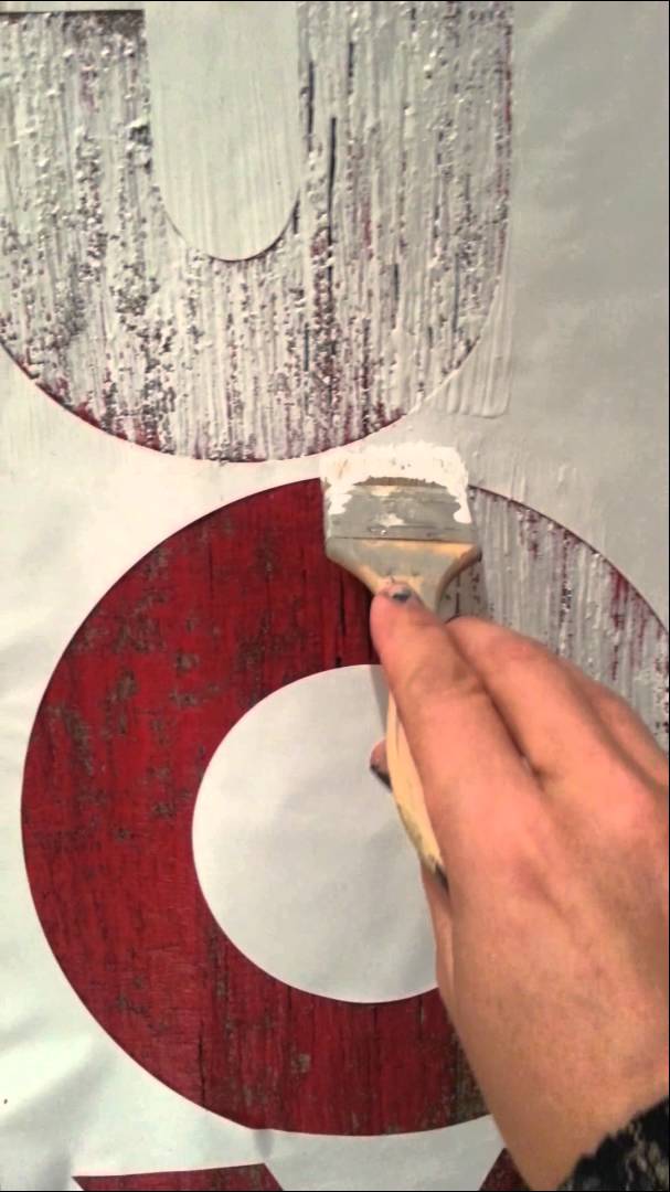 607x1080 Jennifer Allwood Painting Barnwood Letters - Painting Barn Wood