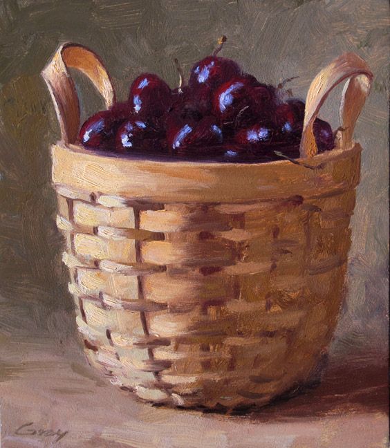 564x648 Interesting To Note How The Basket Is Painted. Still Life - Painting Basket