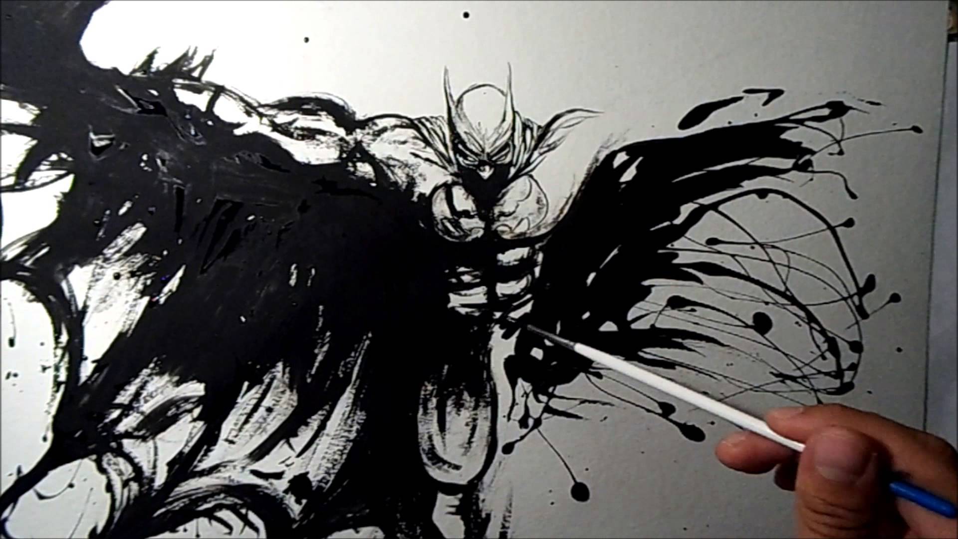 1920x1080 Batman Speed Painting - Painting Batman