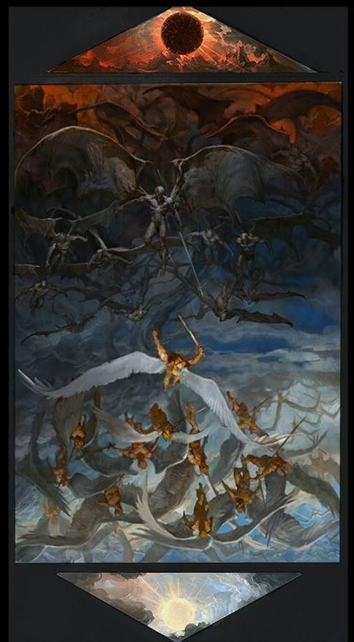 496x900 Bildresultat Batman Vs Superman Demons And Angels Painting - Painting Batman