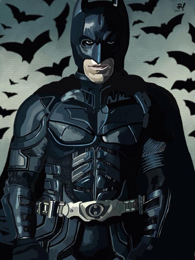 640x853 How To Paint Batman In Artrage For Ipad - Painting Batman