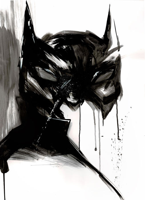 508x700 Original Acrylic Painting - Painting Batman