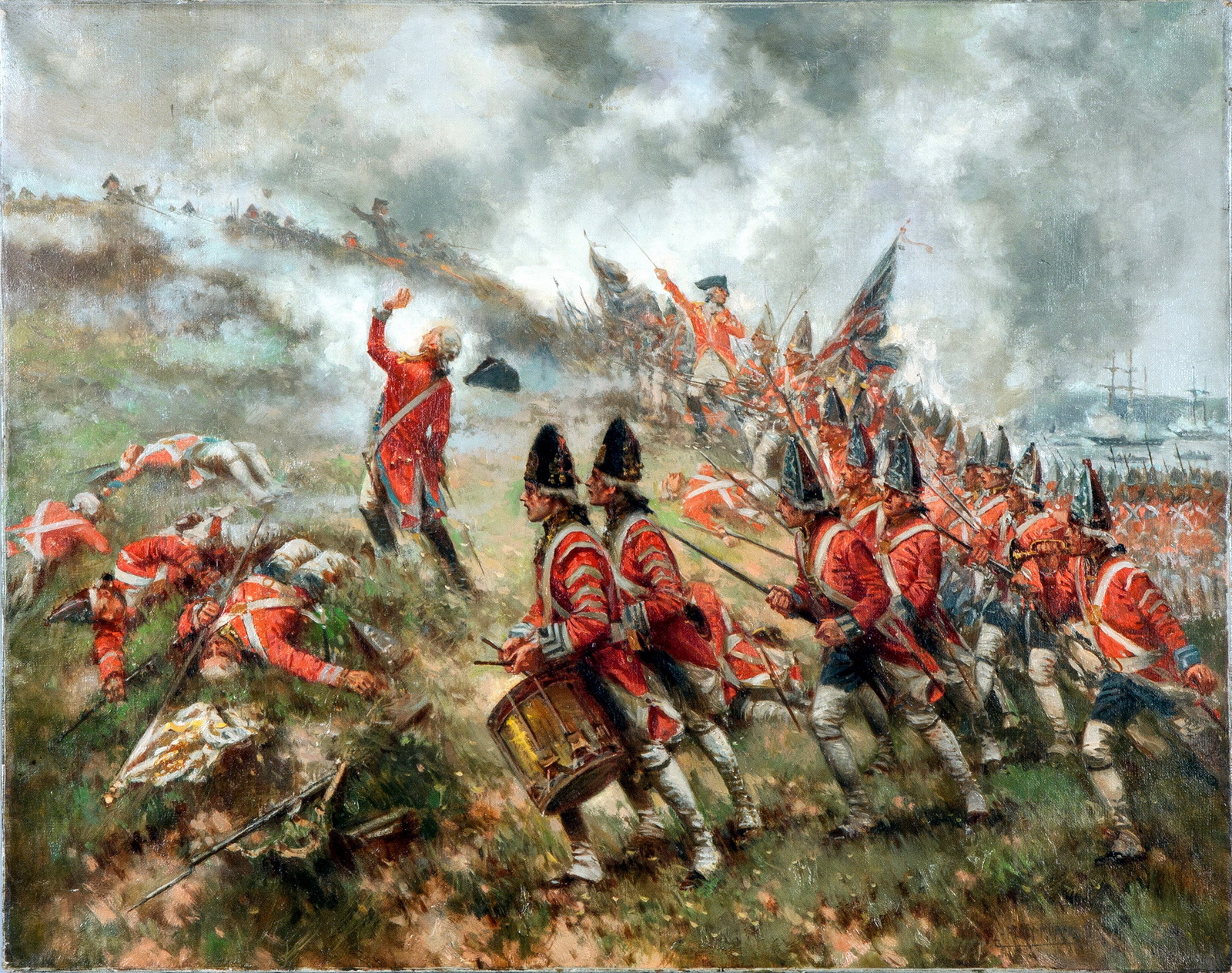 1600x1264 Military Paintings British Grenadiers - Painting Battle Of Bunker Hill