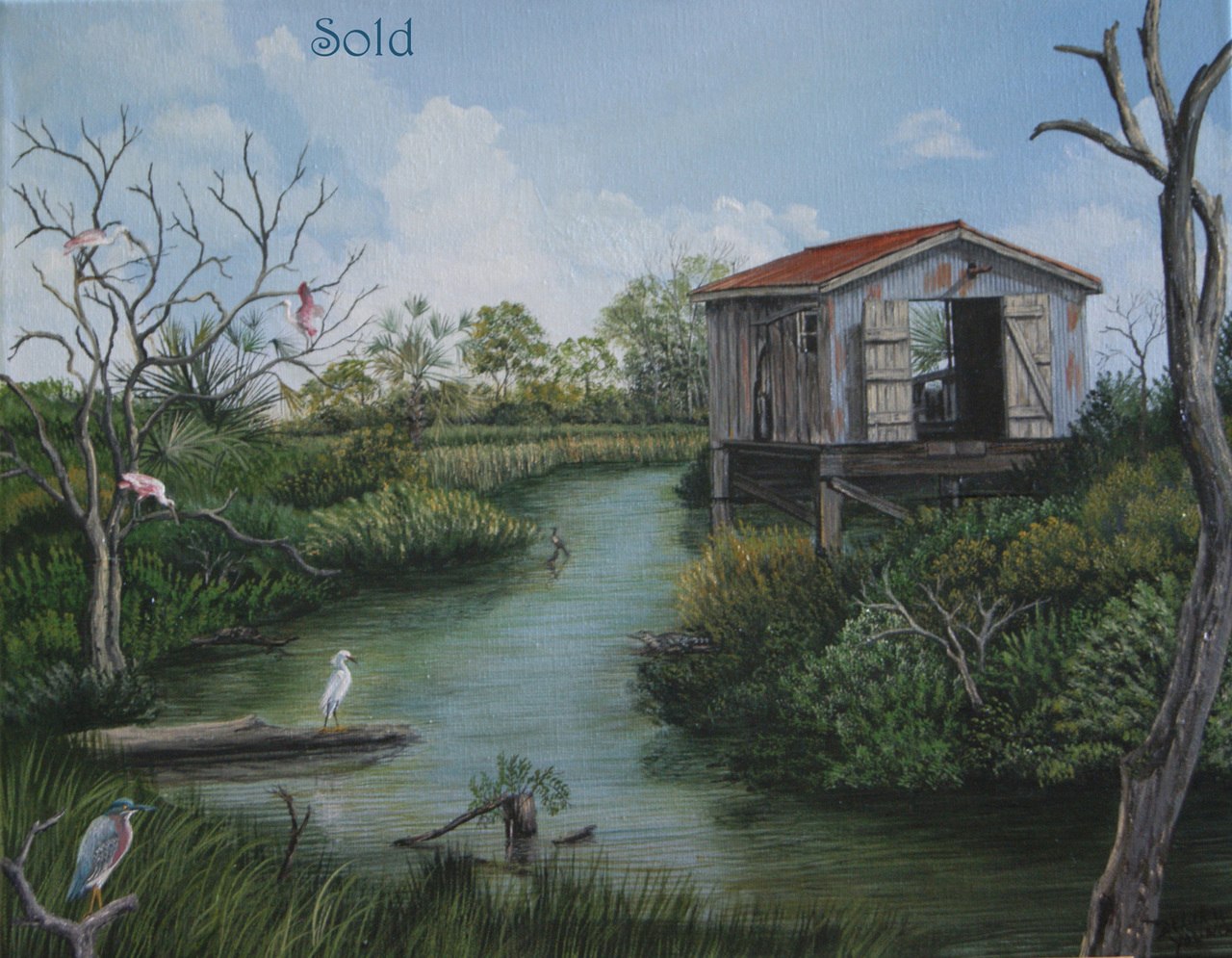 1280x995 Louisiana Bayou - Painting Bayou