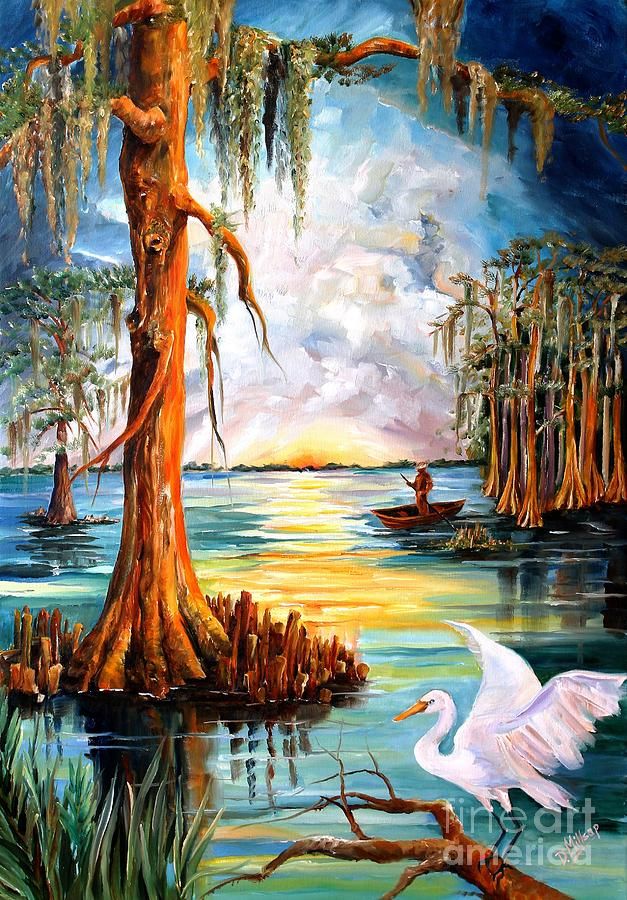 627x900 Louisiana Art Prints Louisiana Bayou Painting - Painting Bayou