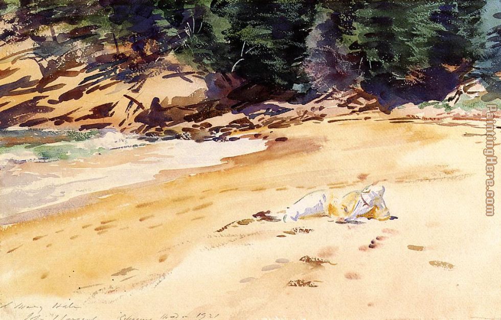 980x626 John Singer Sargent Sand Beach Schooner Head Maine Painting - Painting Beach Sand