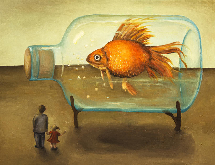 900x689 Big Fish Painting By Leah Saulnier The Painting Maniac - Painting Big
