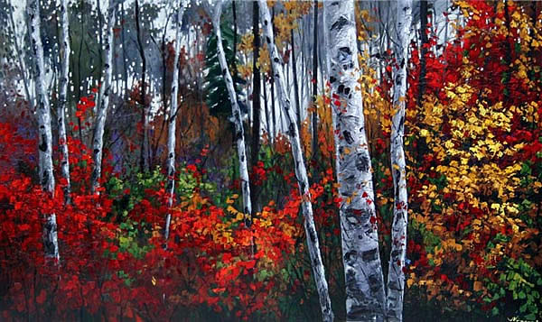 600x357 Jewels Of Autumn - Painting Birch