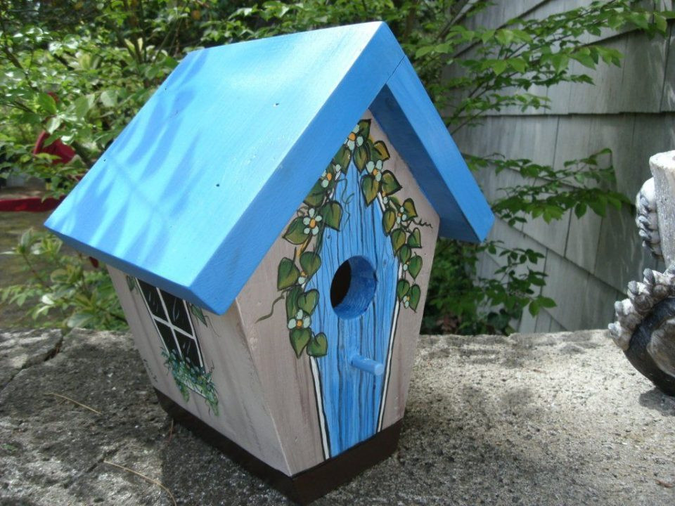 960x720 What Color To Paint Birdhouse Inspirational Painted Wooden Bird - Painting Birdhouses