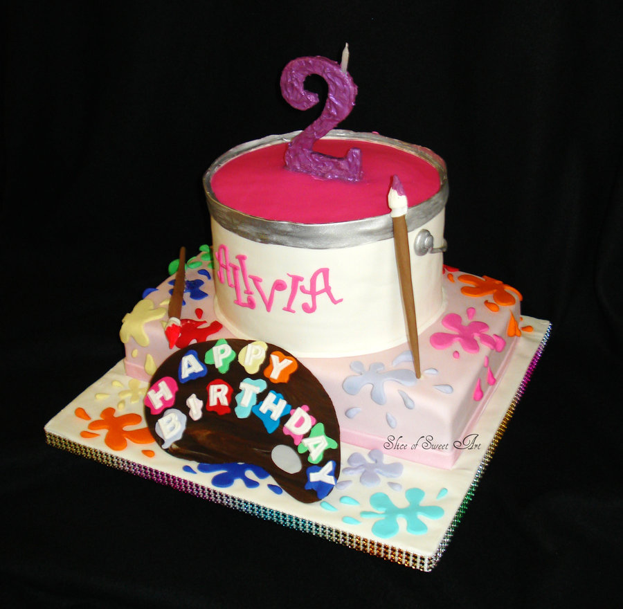 900x880 Paint Party Birthday - Painting Birthday Cake