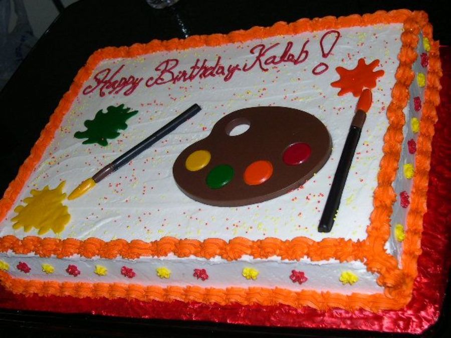 900x675 Painting Theme Birthday Cake - Painting Birthday Cake