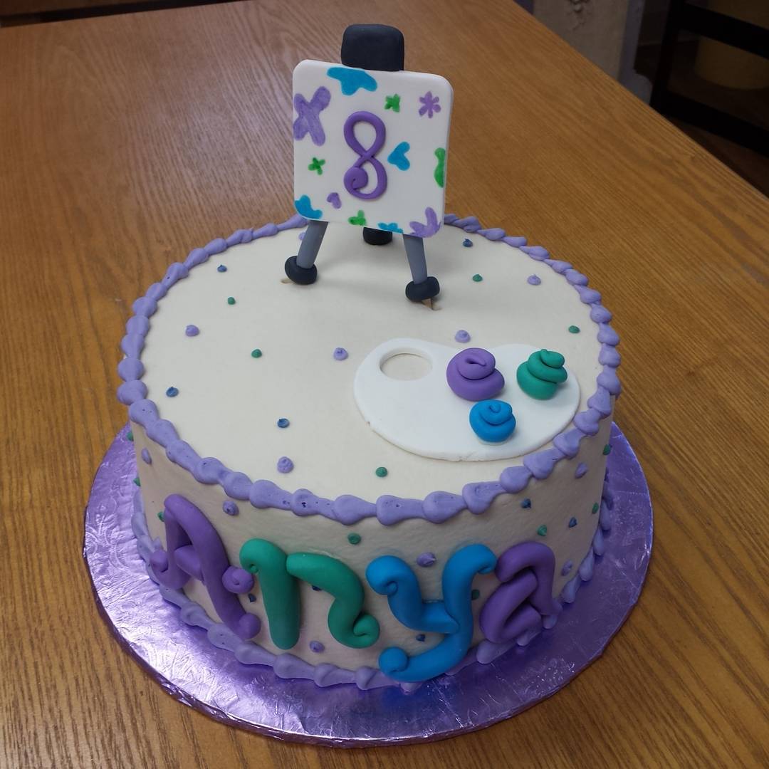 1080x1080 Painting Party Birthday Cake! - Painting Birthday Cake