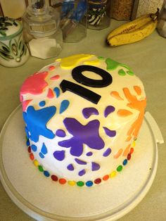 236x314 Rainbow Art Birthday Party Ideas Art Party Cakes - Painting Birthday Cake