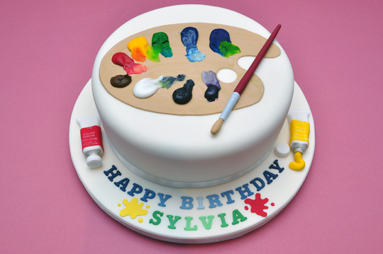 540x359 Artist's Cake - Painting Birthday Cake