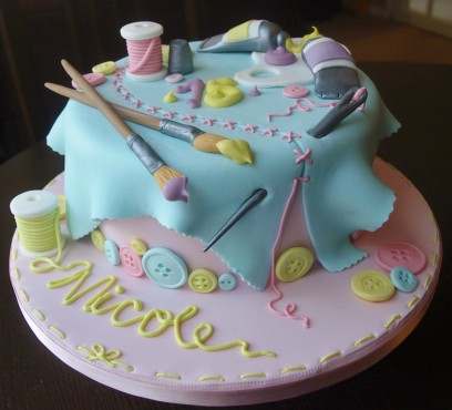 408x370 Sowing Amp Painting Birthday Cake - Painting Birthday Cake