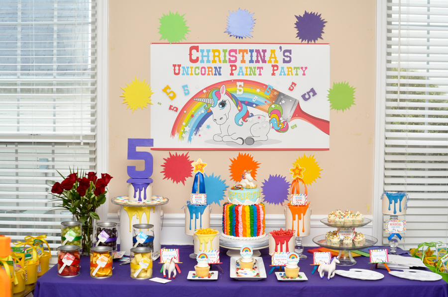 900x598 Unicorn Paint Birthday Party - Painting Birthday Party