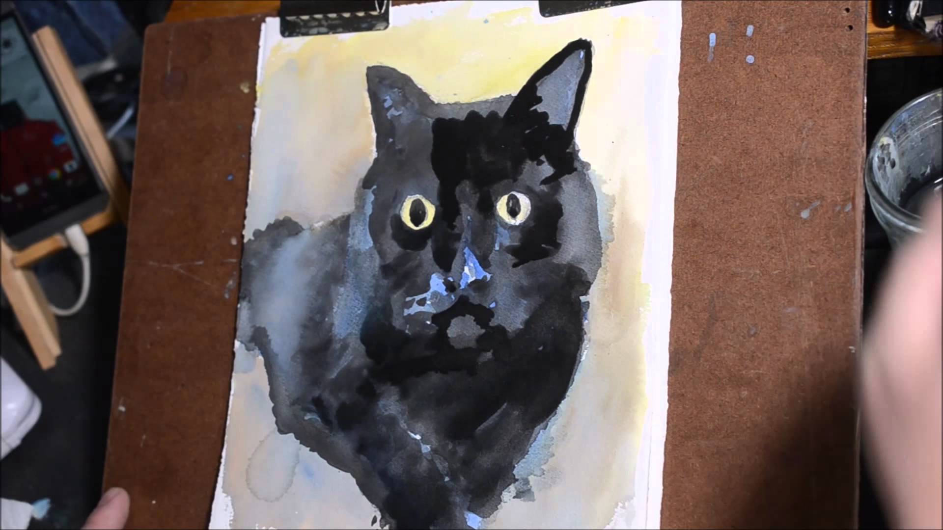 Painting Black Cat at PaintingValley.com | Explore collection of ...