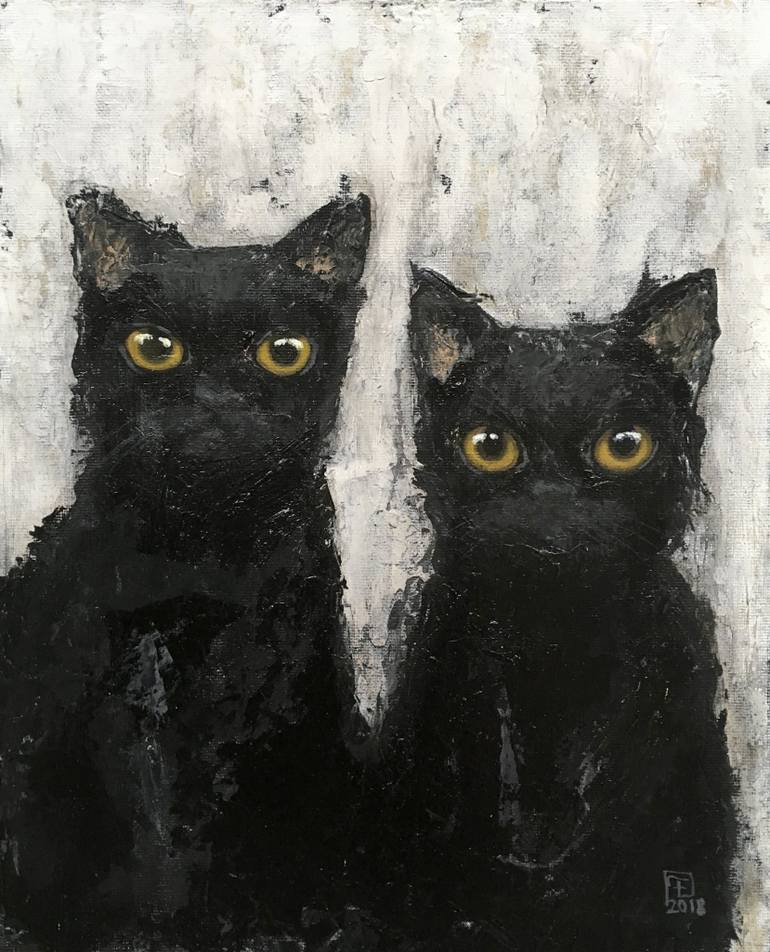 Painting Black Cat at PaintingValley.com | Explore collection of ...