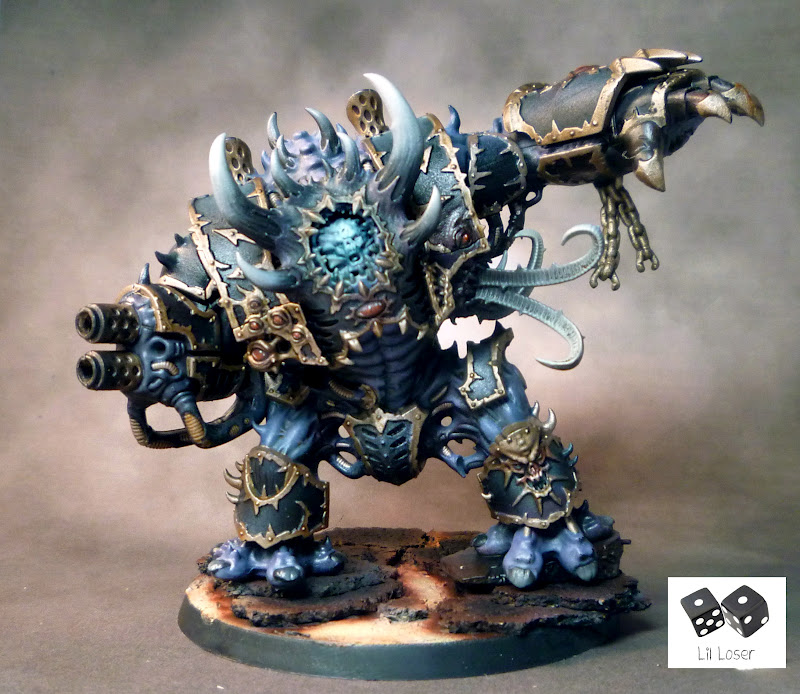 800x694 Commission} Black Legion Hellbrute From Dark Vengeance On Lava - Painting Black Legion