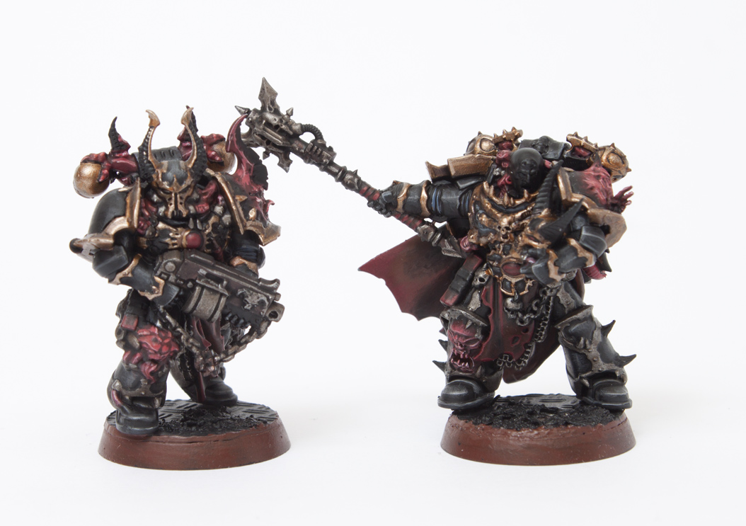 1054x743 Wip Black Legion Chosen Chaos Space Marines. Dark Vengeance - Painting Black Legion