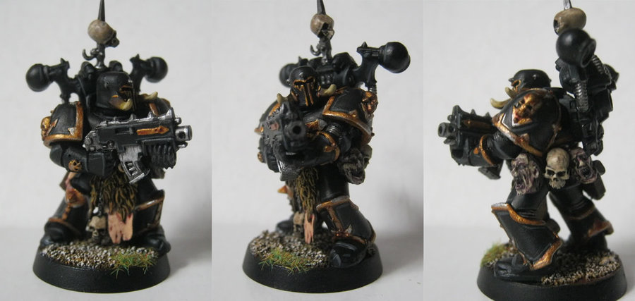 900x427 Black Legion Chaos Marine By Sputnik127 - Painting Black Legion