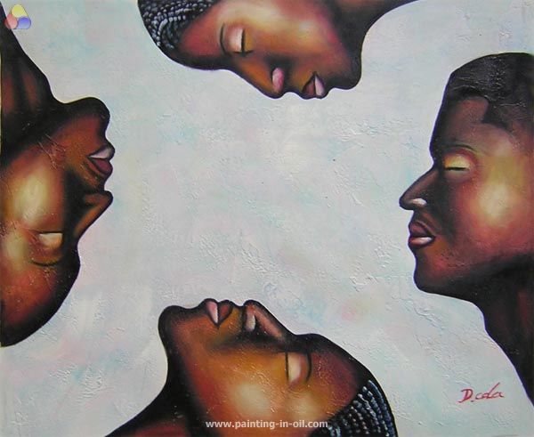 600x491 Black 10 Black, People Arts Oil Paintings Reproductions - Painting Black People