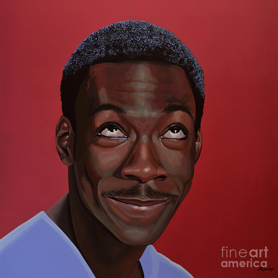 900x900 Eddie Murphy Painting Painting By Paul Meijering - Painting Black People