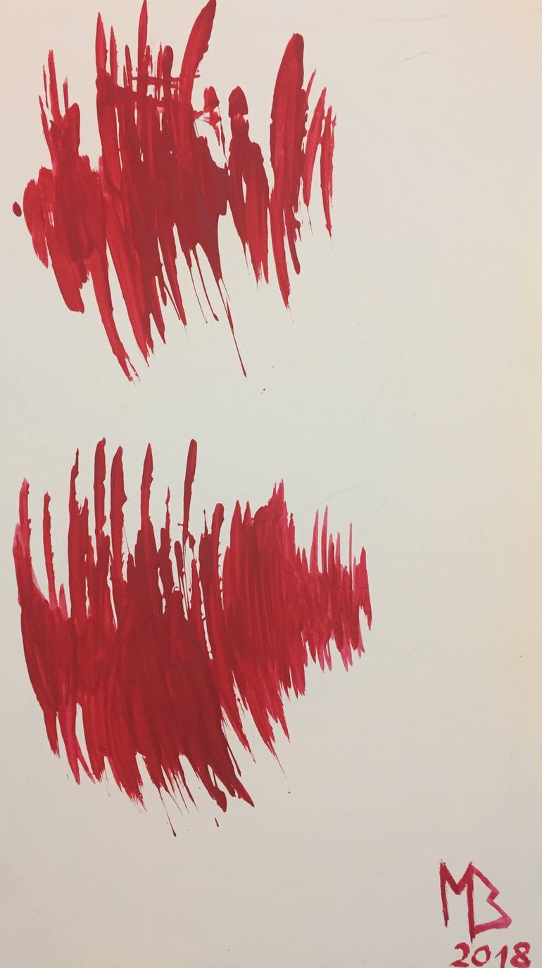 770x1376 Saatchi Art Blood In The Snow Painting By Corina Muscalu - Painting Blood