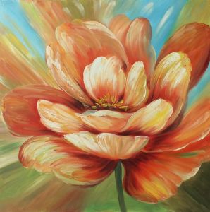 298x300 China Blooming Flower 100% Handmade Oil Painting On Canvas - Painting Blooming