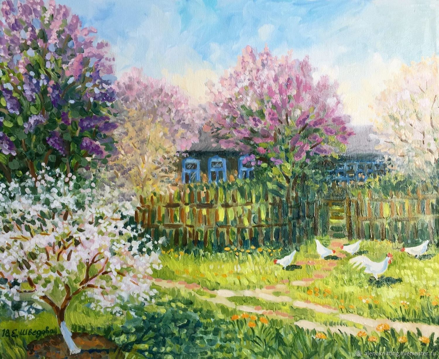 1500x1228 Oil Painting Blooming May Shop Online On Livemaster - Painting Blooming