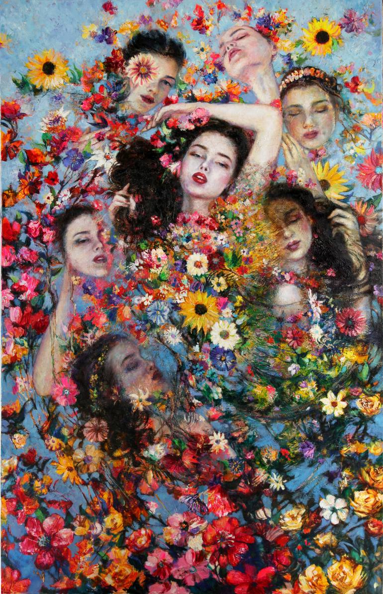 770x1192 Saatchi Art Blooming Painting By Emil Aziz - Painting Blooming