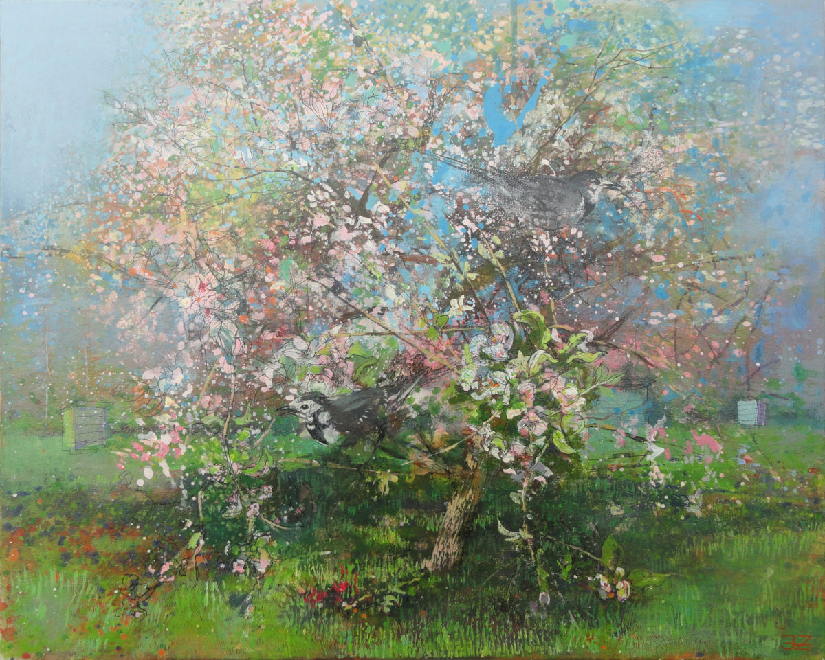 1200x961 Apple In Bloom (Janis Zingitis) - Painting Blooming