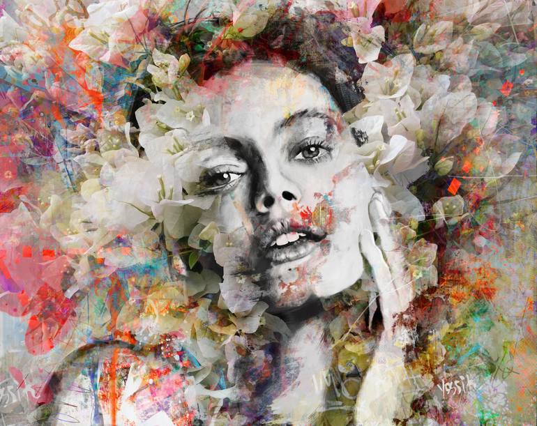 770x611 Saatchi Art Blooming In The Garden Painting By Yossi Kotler - Painting Blooming