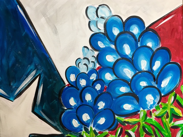 640x478 How To Paint Bluebonnets - Painting Bluebonnets