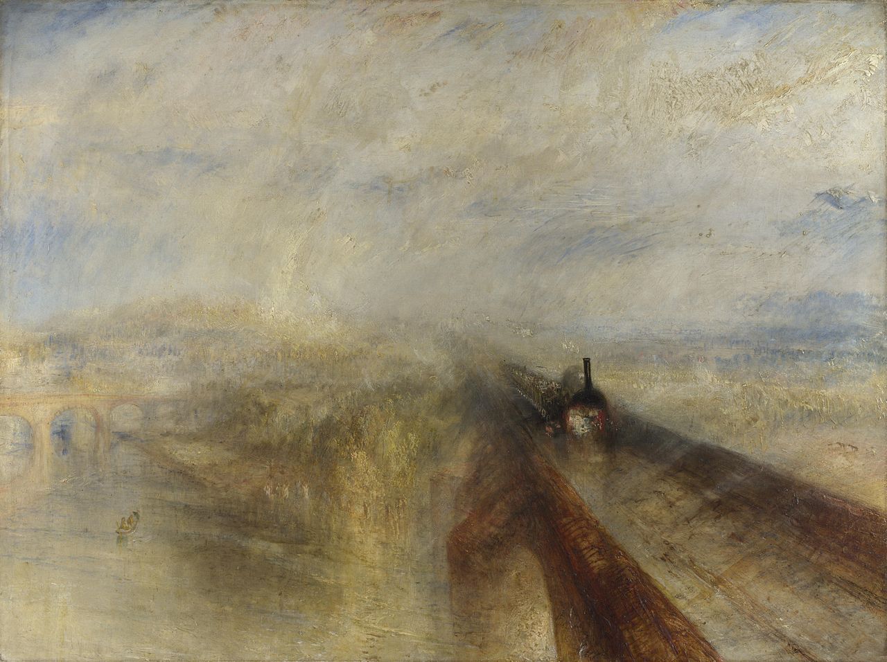 1280x956 So Fast, It's Just A Blur (Rain, Steam And Speed, By J.m.w.turner - Painting Blur