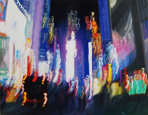 600x465 Blurry Nightlife Oil Paintings By Alexandra Pacula Colossal - Painting Blur