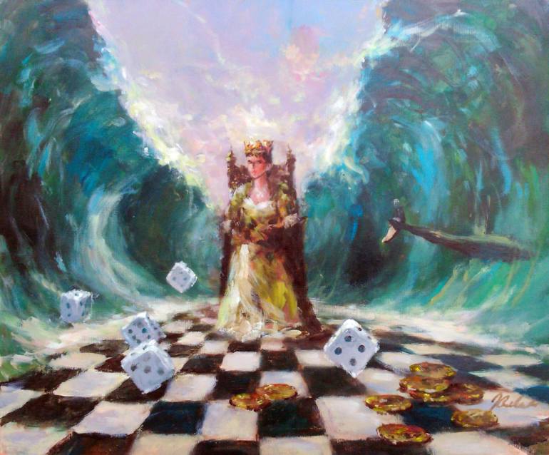 770x638 Saatchi Art Game Of Thrones Painting By Jerzy Cichecki - Painting Board Game