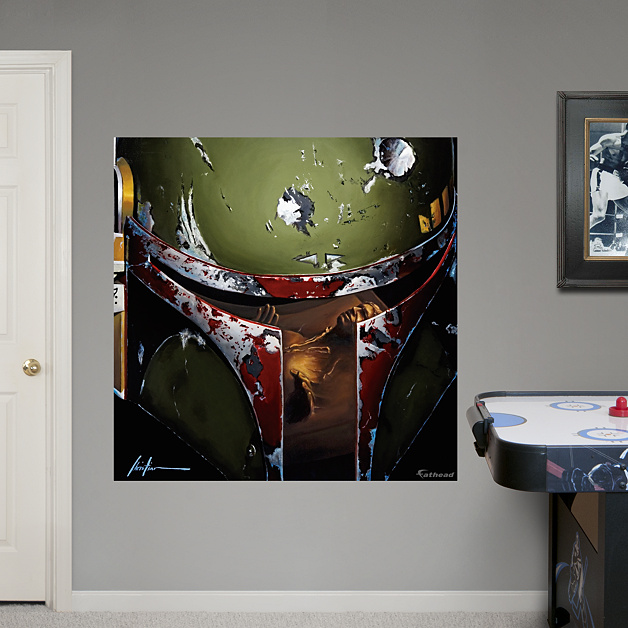 628x628 Boba Fett Helmet Mural Toys And Posters - Painting Boba Fett Helmet