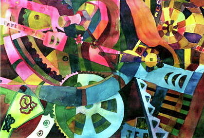 419x284 Nuts And Bolts Painting By Patsy Walton - Painting Bolts