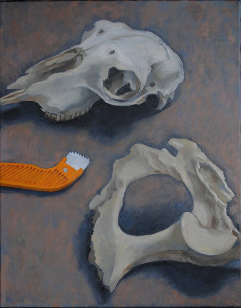 770x984 Saatchi Art Old Bones Painting By Biddy Peppin - Painting Bone