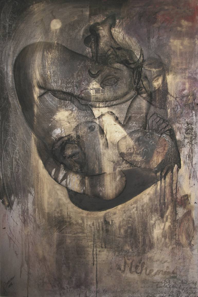 770x1153 Saatchi Art Women Who Run With The Wolves No. 2 (Bone Woman - Painting Bone