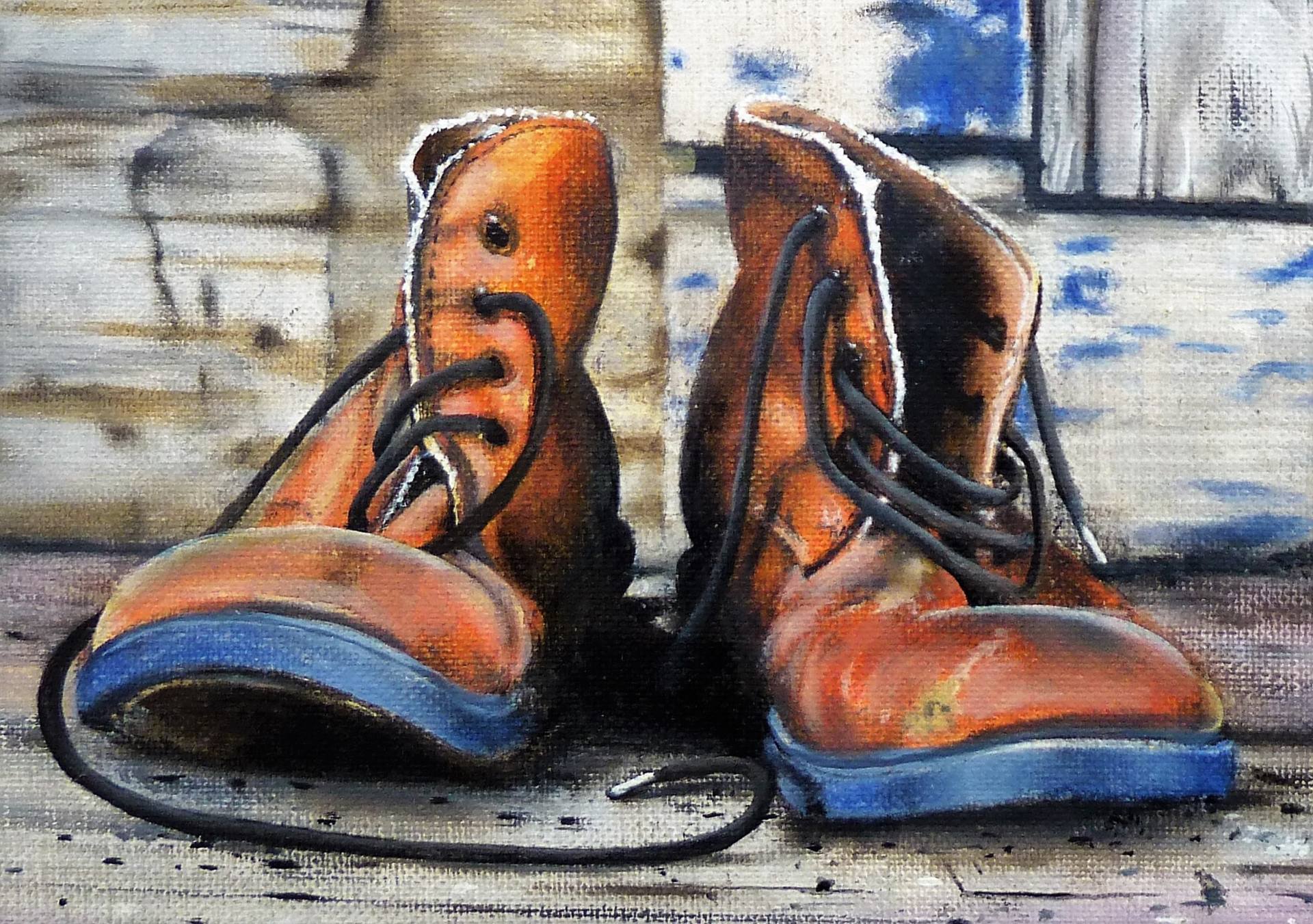 1920x1351 Saatchi Art Daz Boots Painting By Philip Johnson - Painting Boots