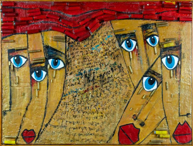 770x581 Saatchi Art Border Injustice 1 Painting By Mati Russo - Painting Border